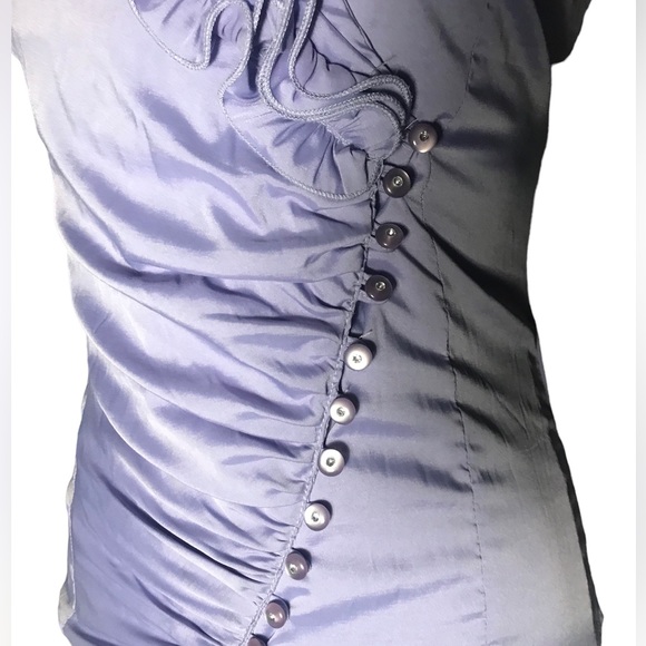 Floral Lilac Button Blouse - Picture 3 of 8